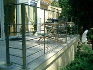 Pose et fabrication d'une rampe d'extérieur de maison dans le Gard (30)